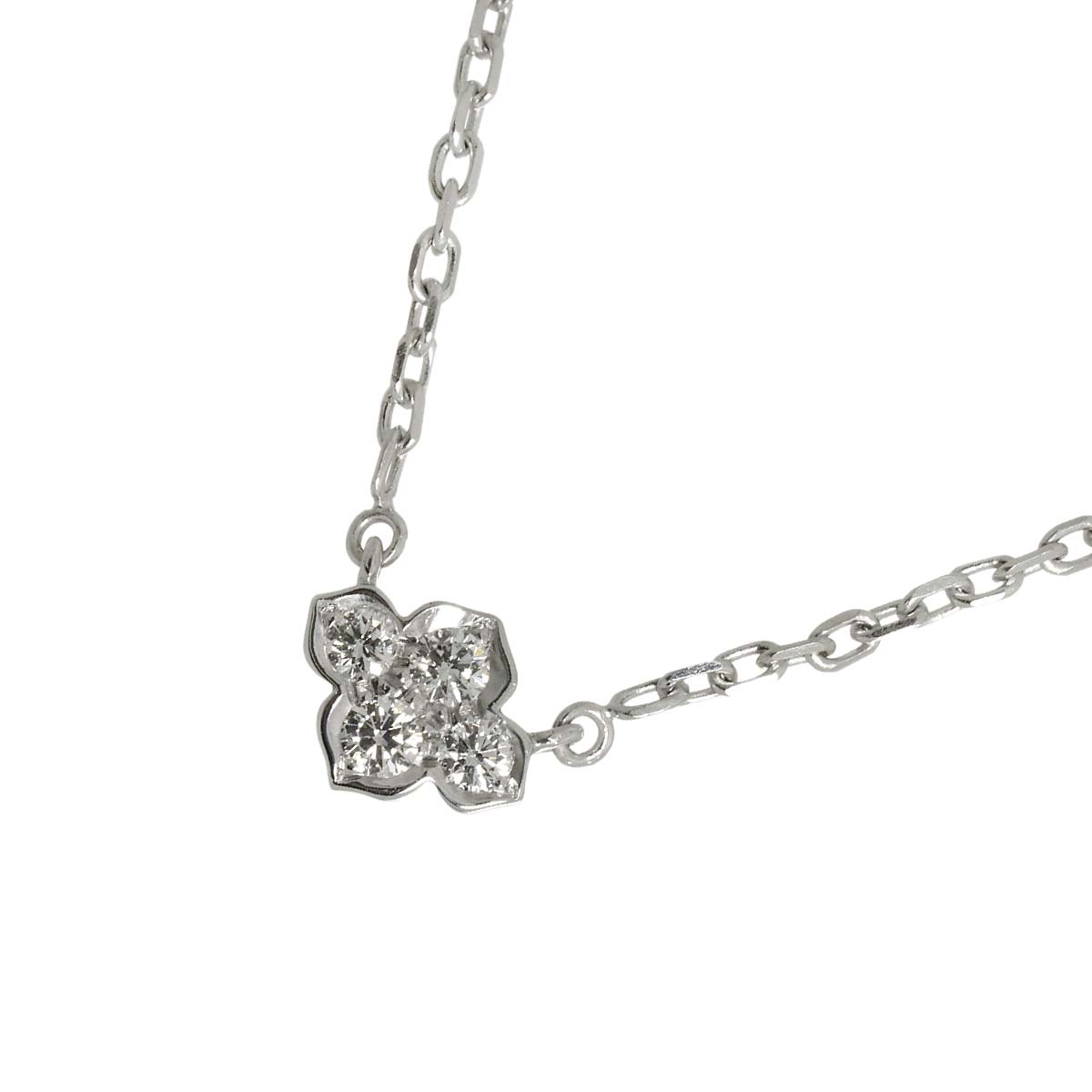Diamond Necklace 18K White Gold 750