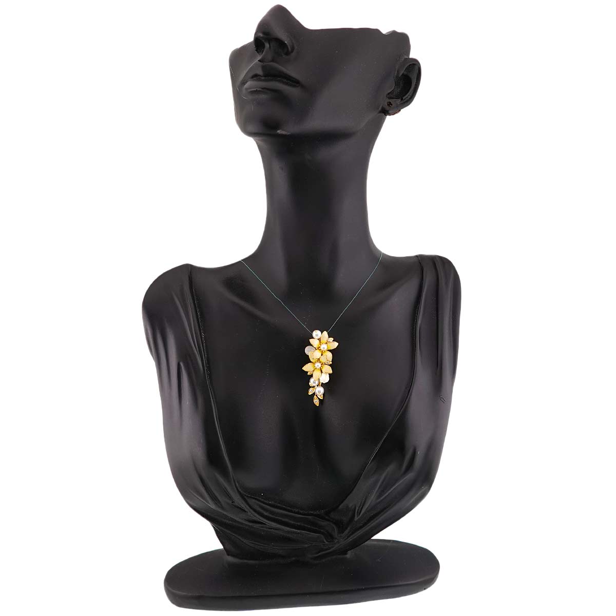 Akoya Pearl 5.3-3.3mm Diamond Pendant Top 18K YG 750