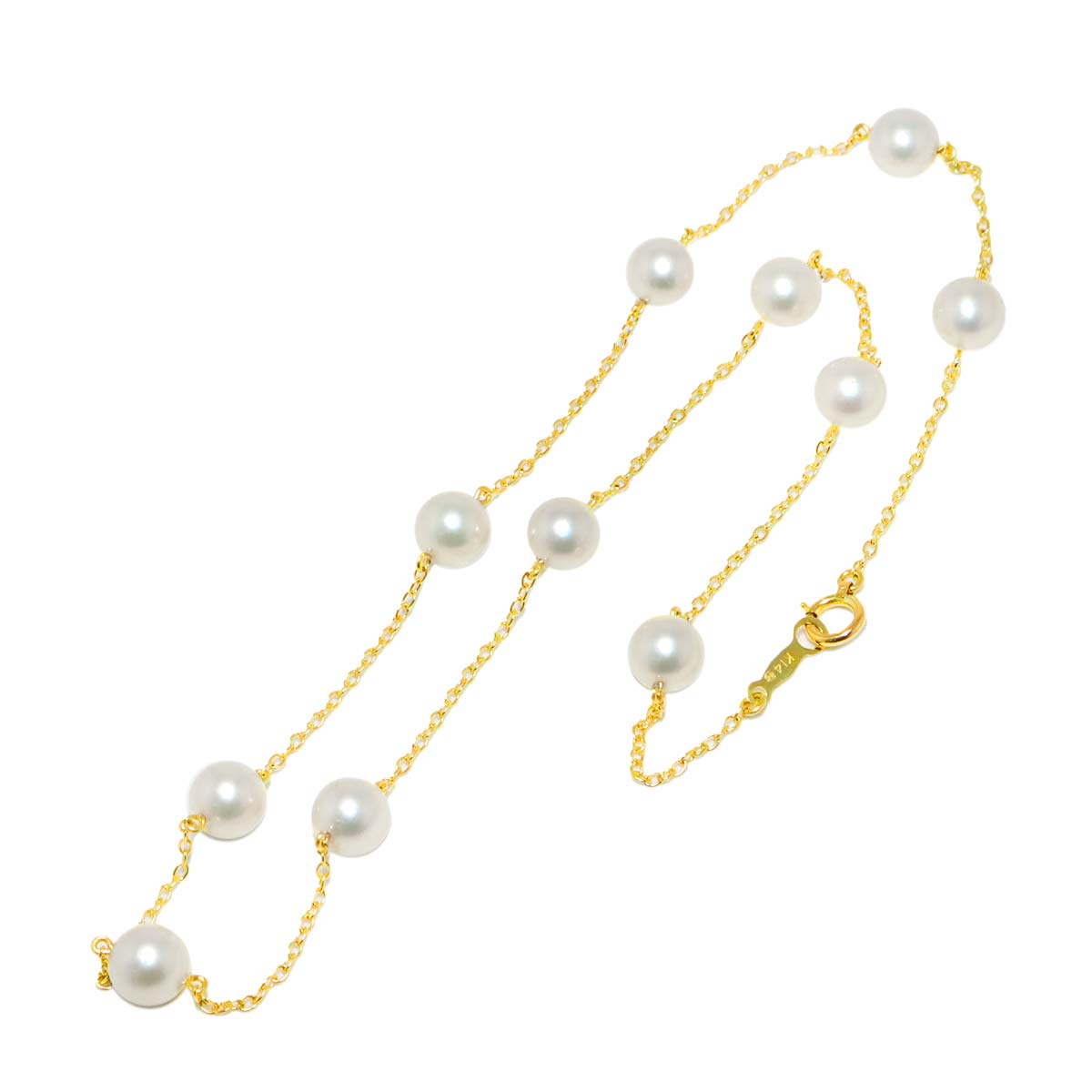Akoya Pearl 6.7-6.5mm Necklace 14K YG 585