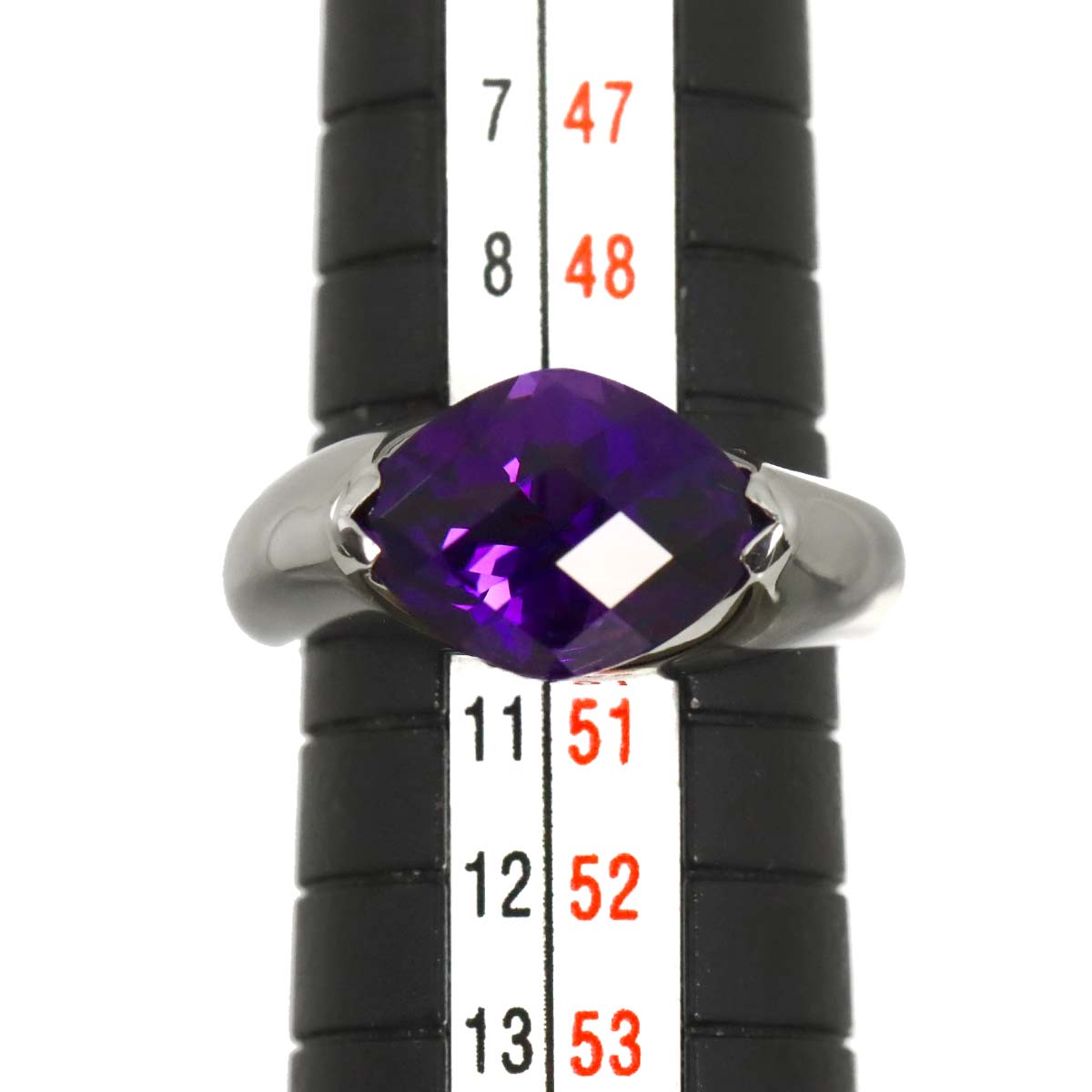 Amethyst Ring 18K WG 750 size5.25(US)