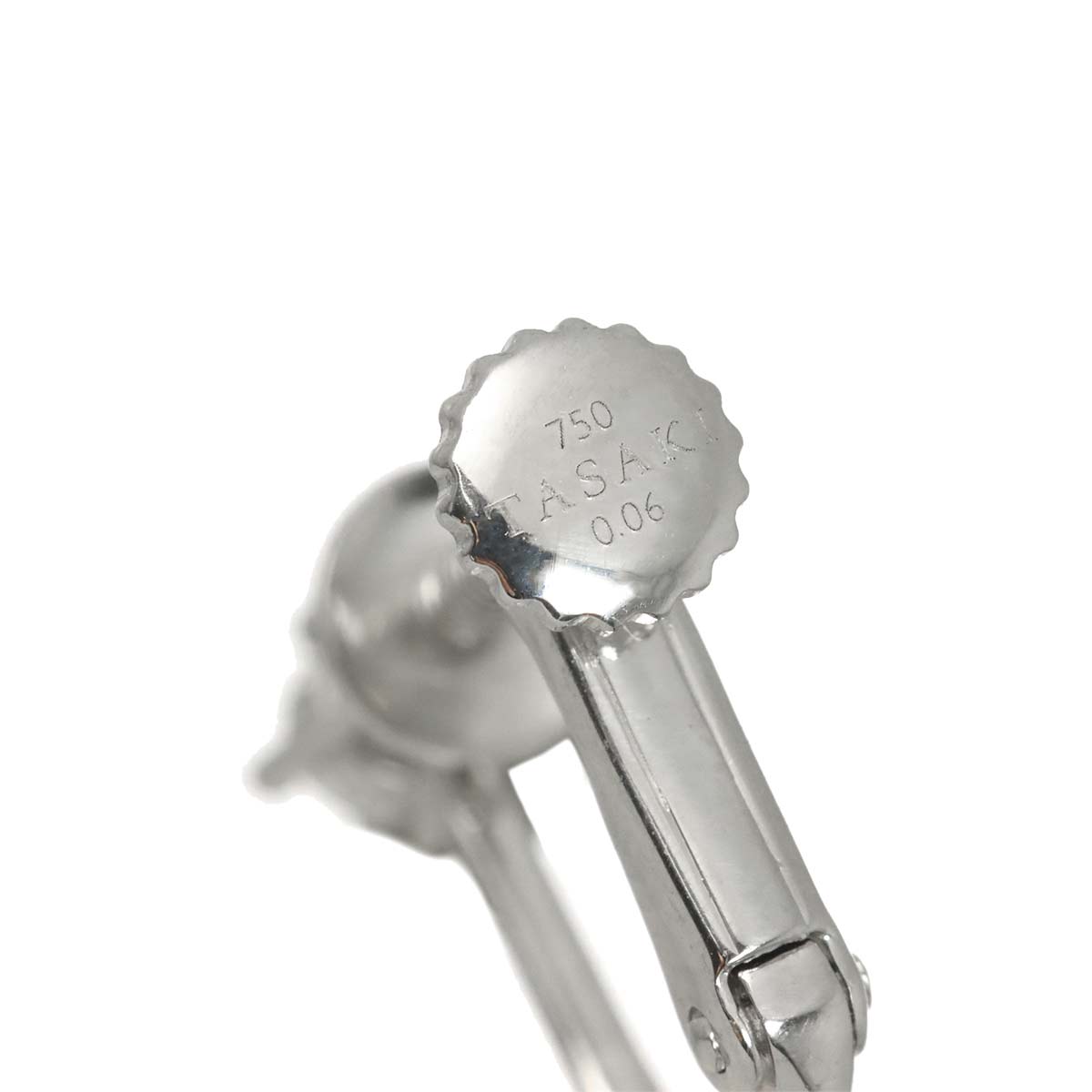 Mabe Pearl Diamond 0.06/0.06ct Earrings Clip on 18K WG 750