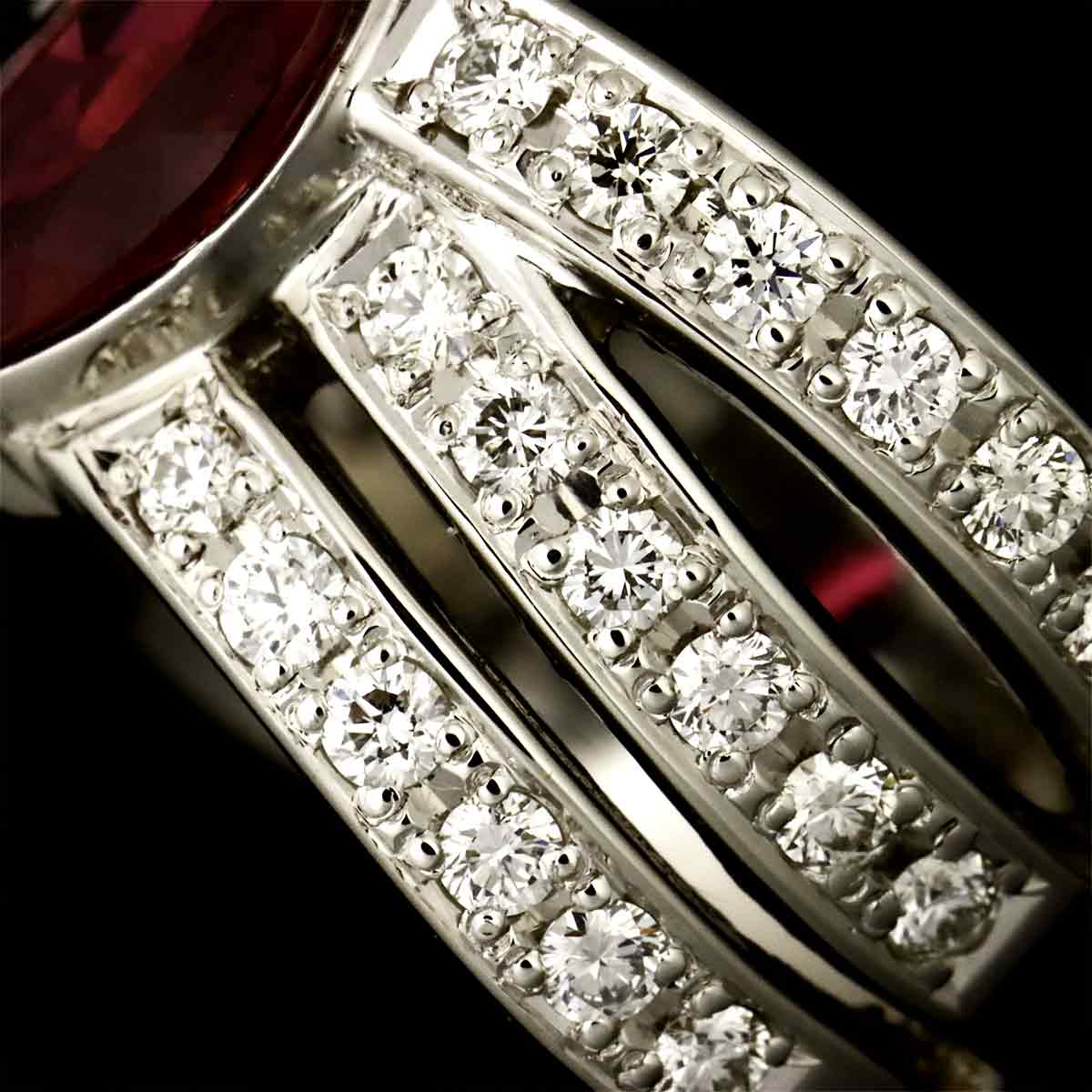 Tourmaline 0.94ct Diamond 0.71ct Ring Platinum size5.75-6(US)