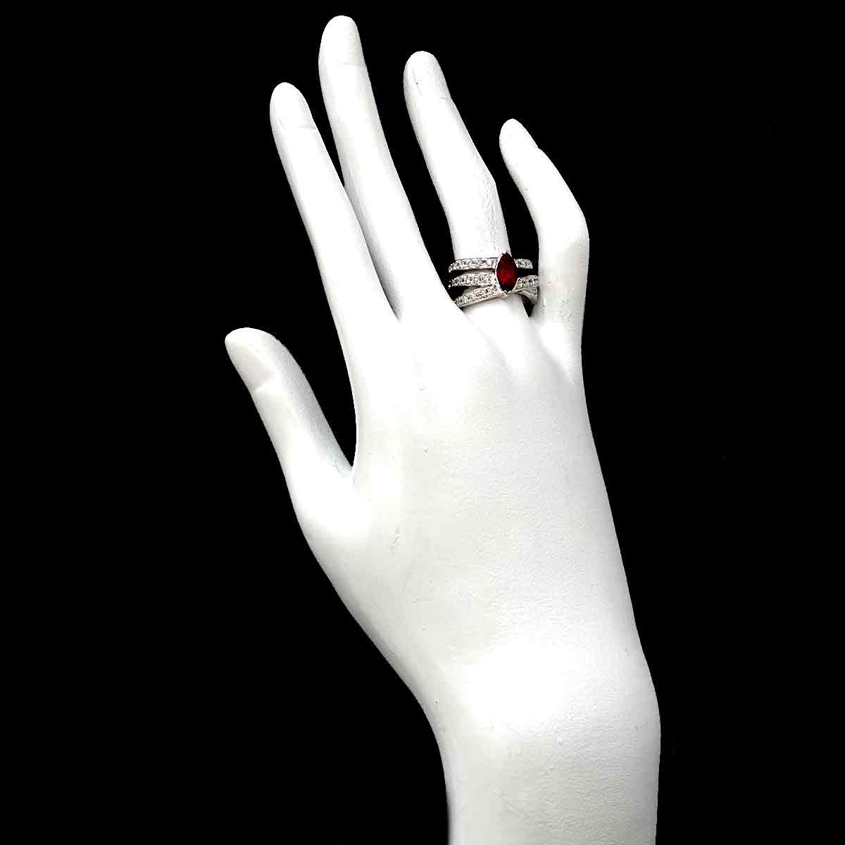 Tourmaline 0.94ct Diamond 0.71ct Ring Platinum size5.75-6(US)