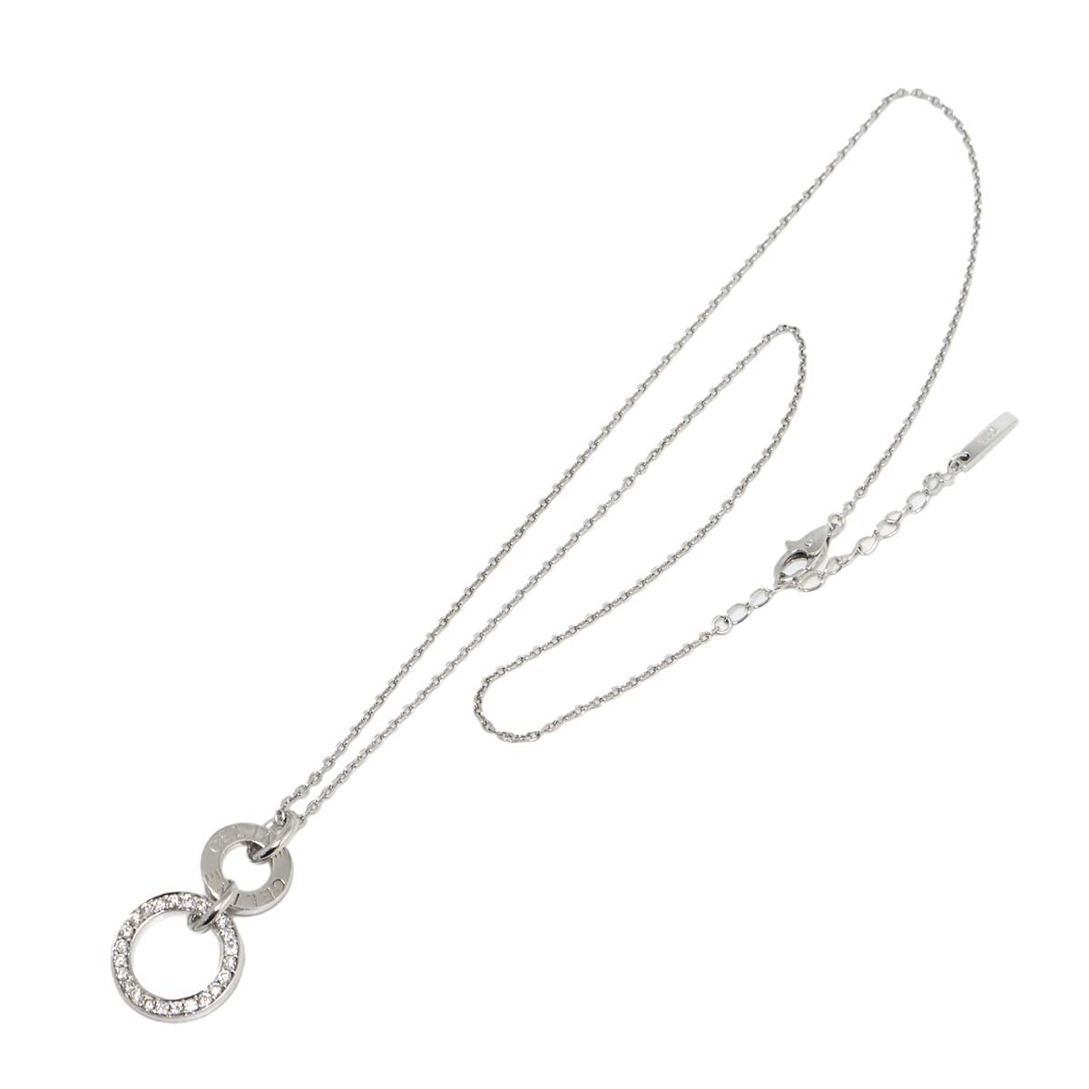 Diamond Necklace 18K White Gold 750