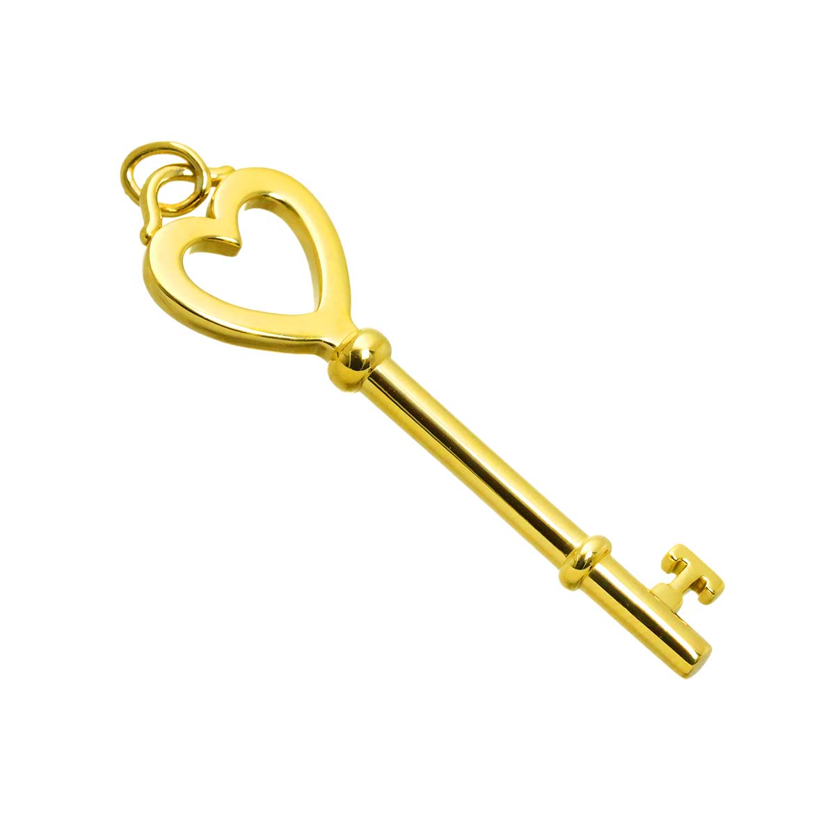Heart Key Pendant Top 18K Yellow Gold 750