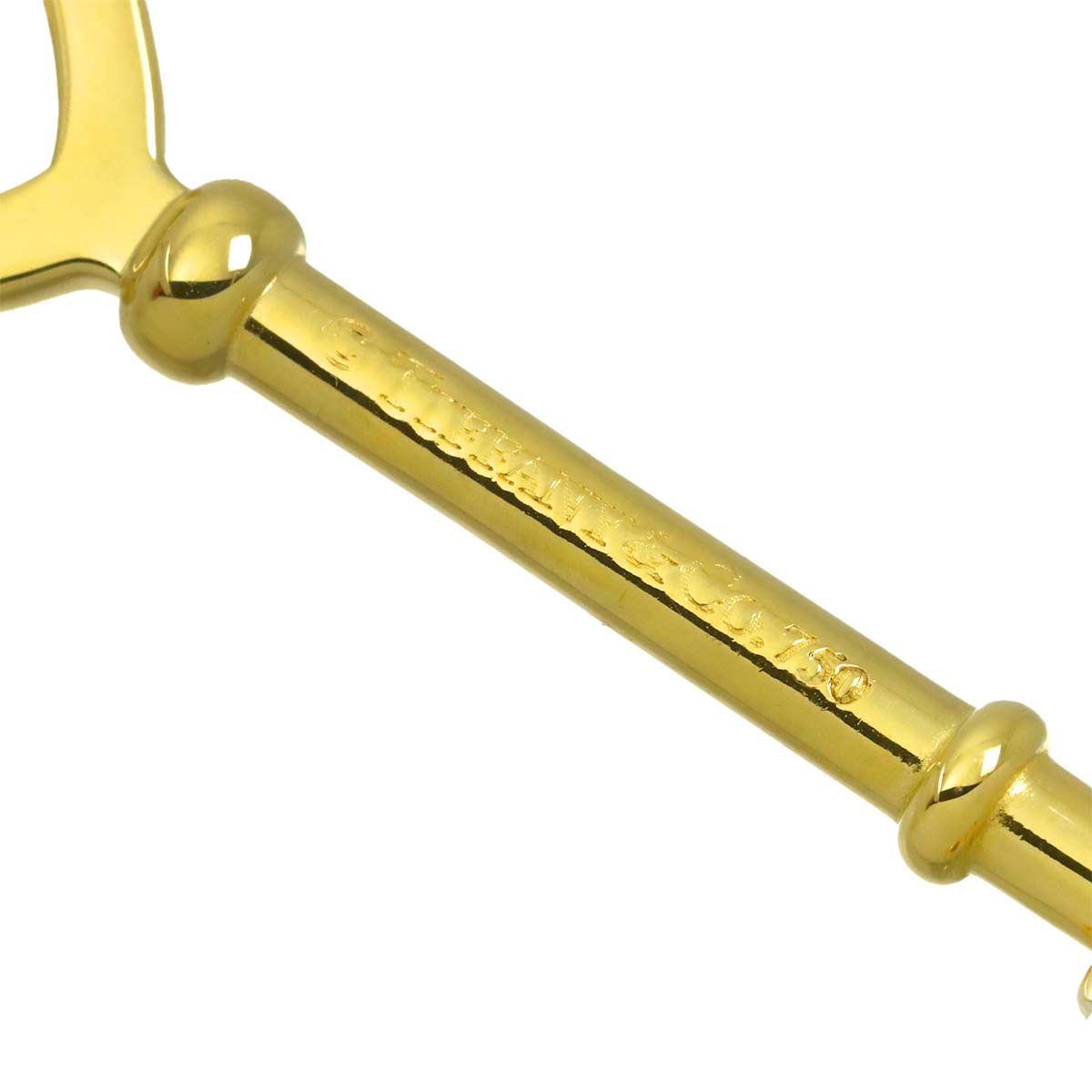 Heart Key Pendant Top 18K Yellow Gold 750
