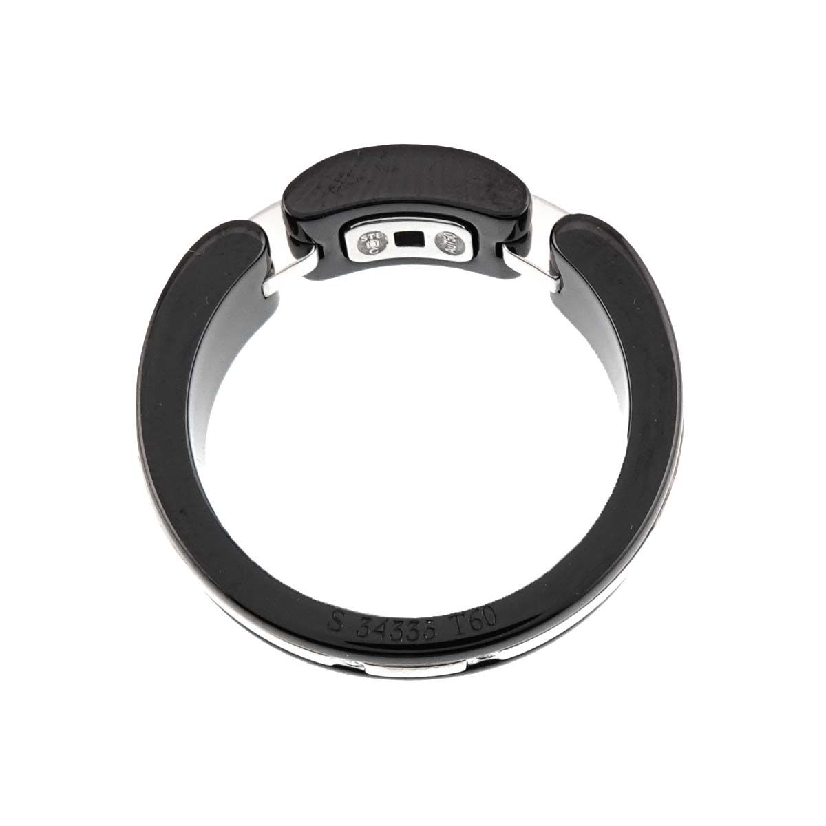 ULTRA Ring Black Ceramic 18K WG 750 Size60 8.75(US)