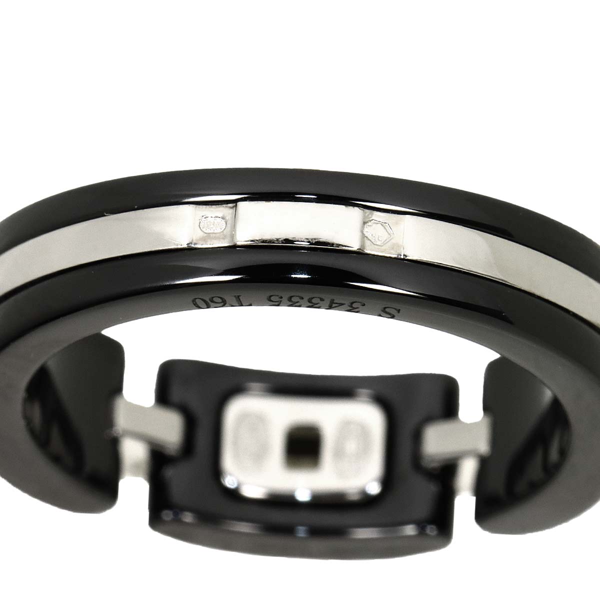 ULTRA Ring Black Ceramic 18K WG 750 Size60 8.75(US)
