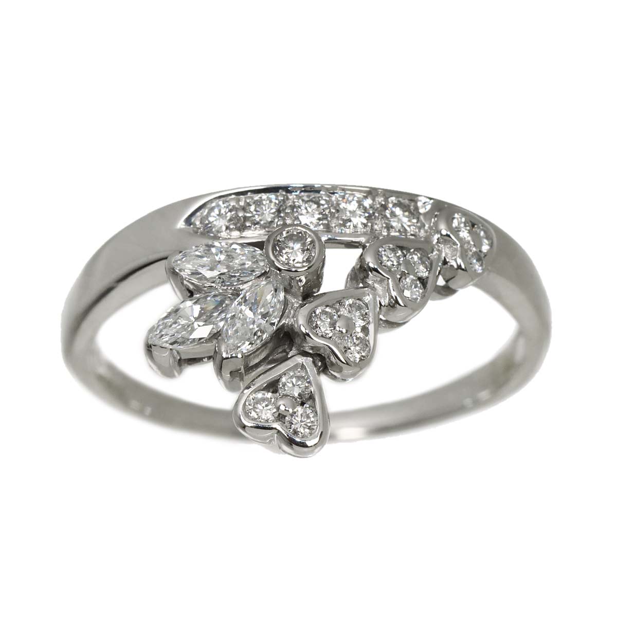 Diamond 0.43ct Ring 18K WG 750 Size7.75-8(US)