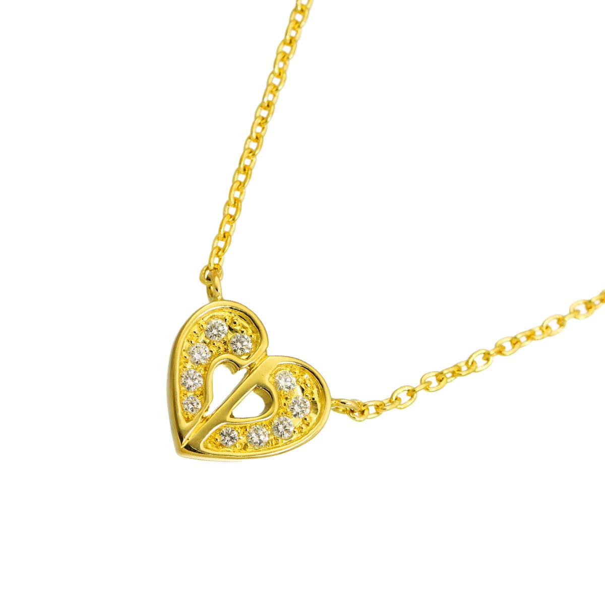 Diamond Necklace 18K Yellow Gold 750