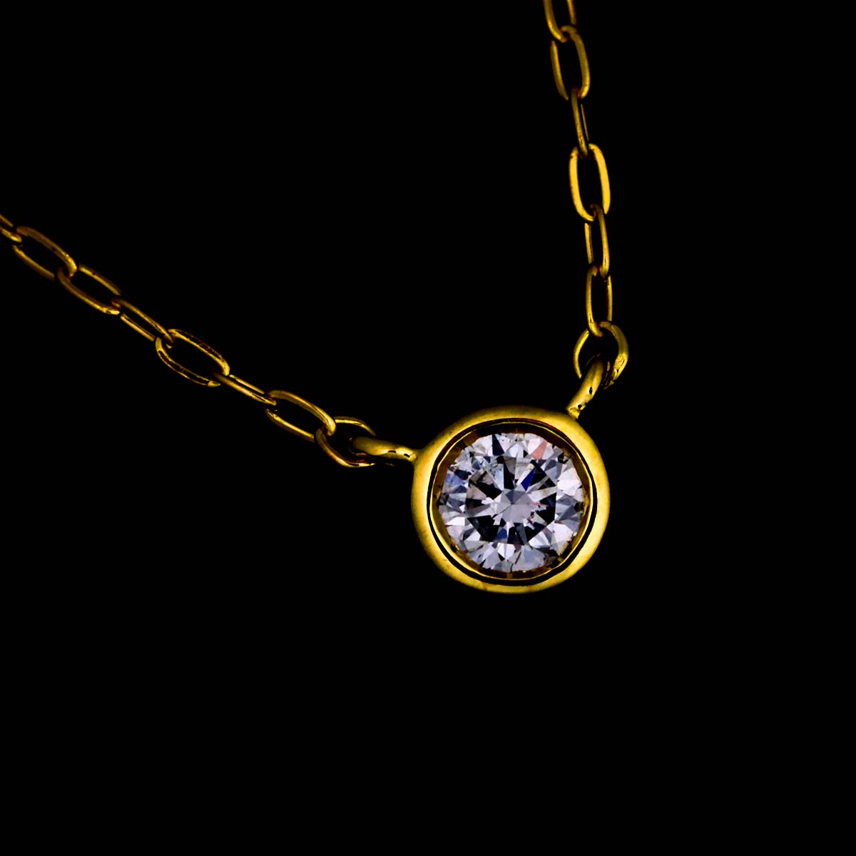 Diamond Necklace 18K Yellow Gold 750