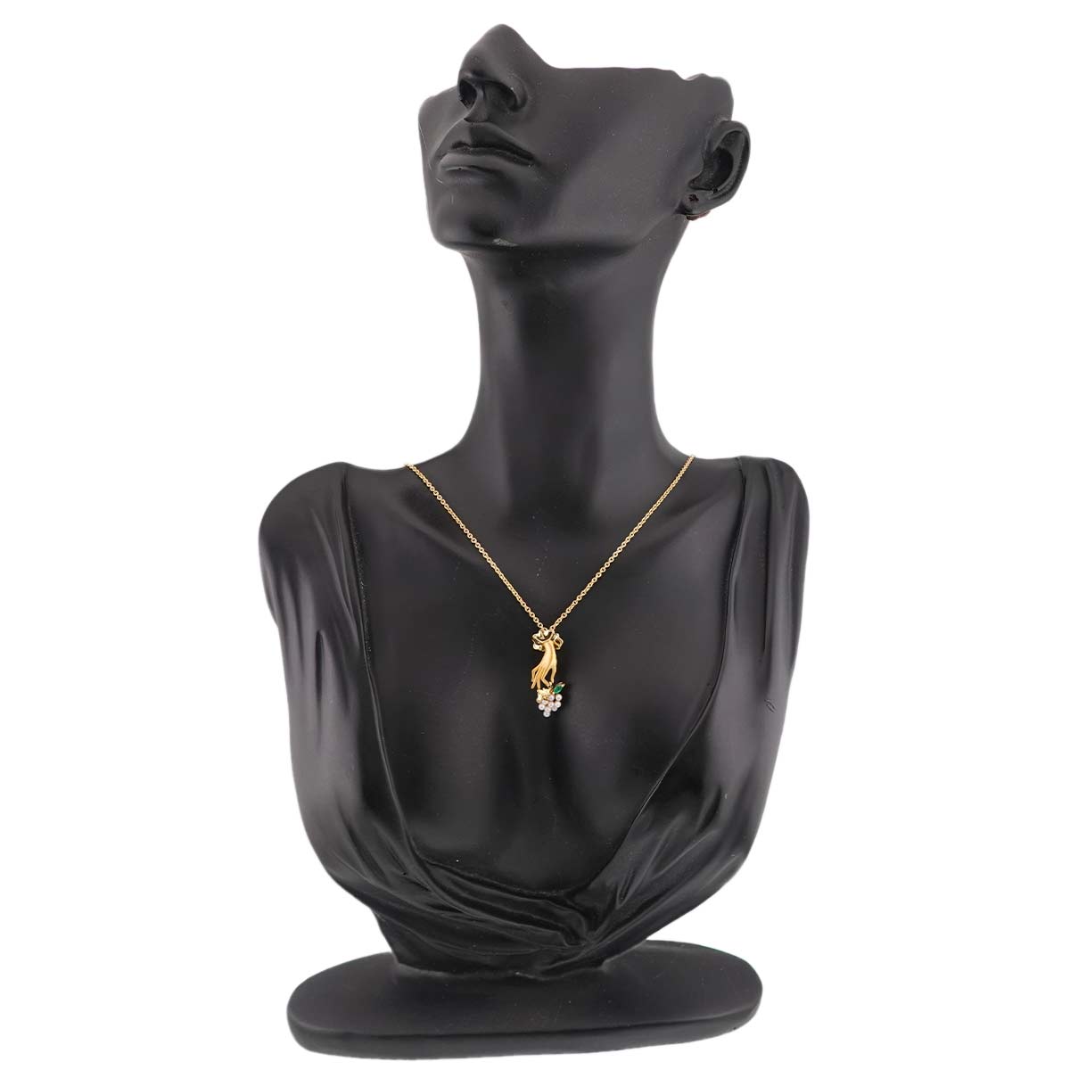 Baby Pearl Emerald Necklace 18K YG 750