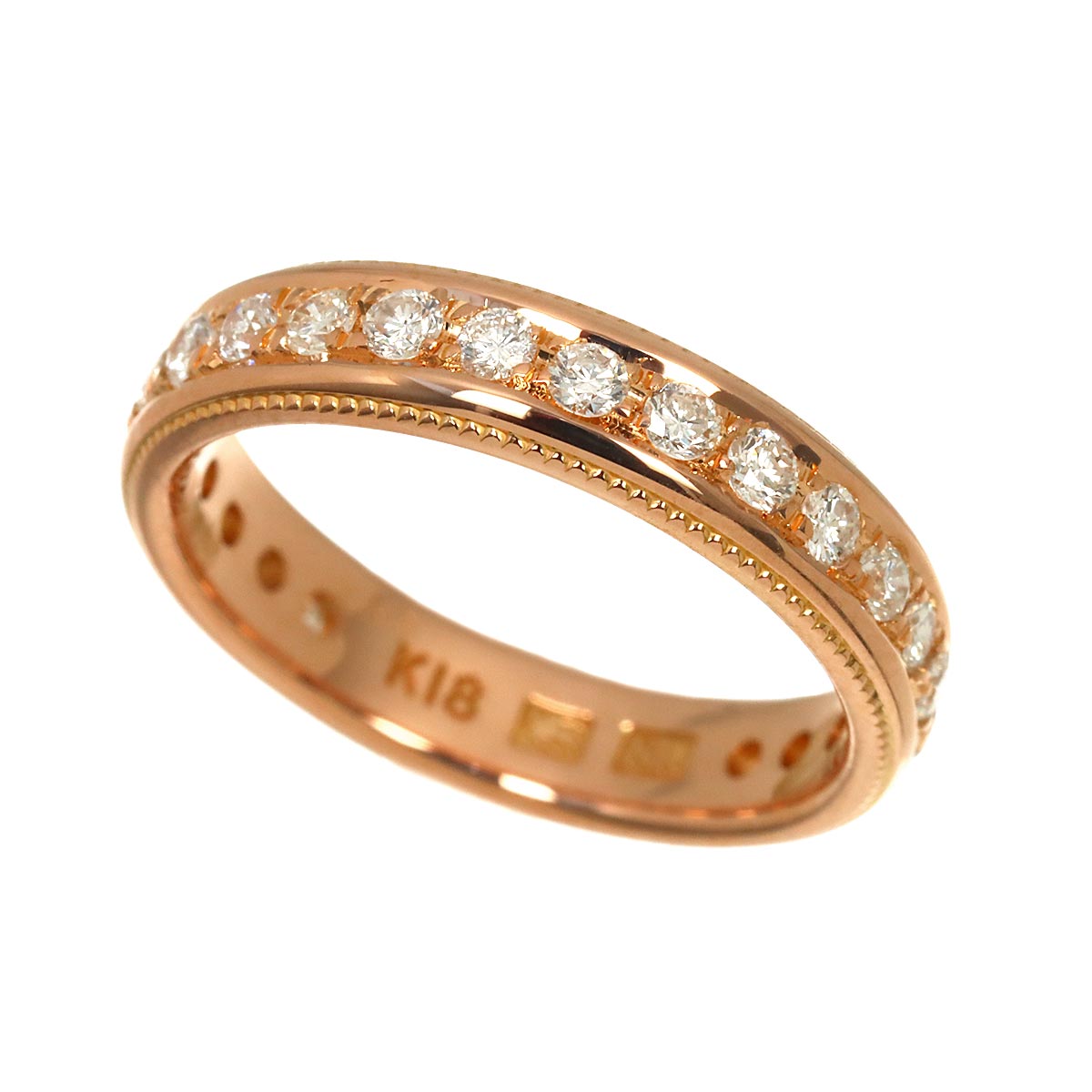 Diamond 0.68ct Ring 18K PG 750 Size5.5-5.75(US)