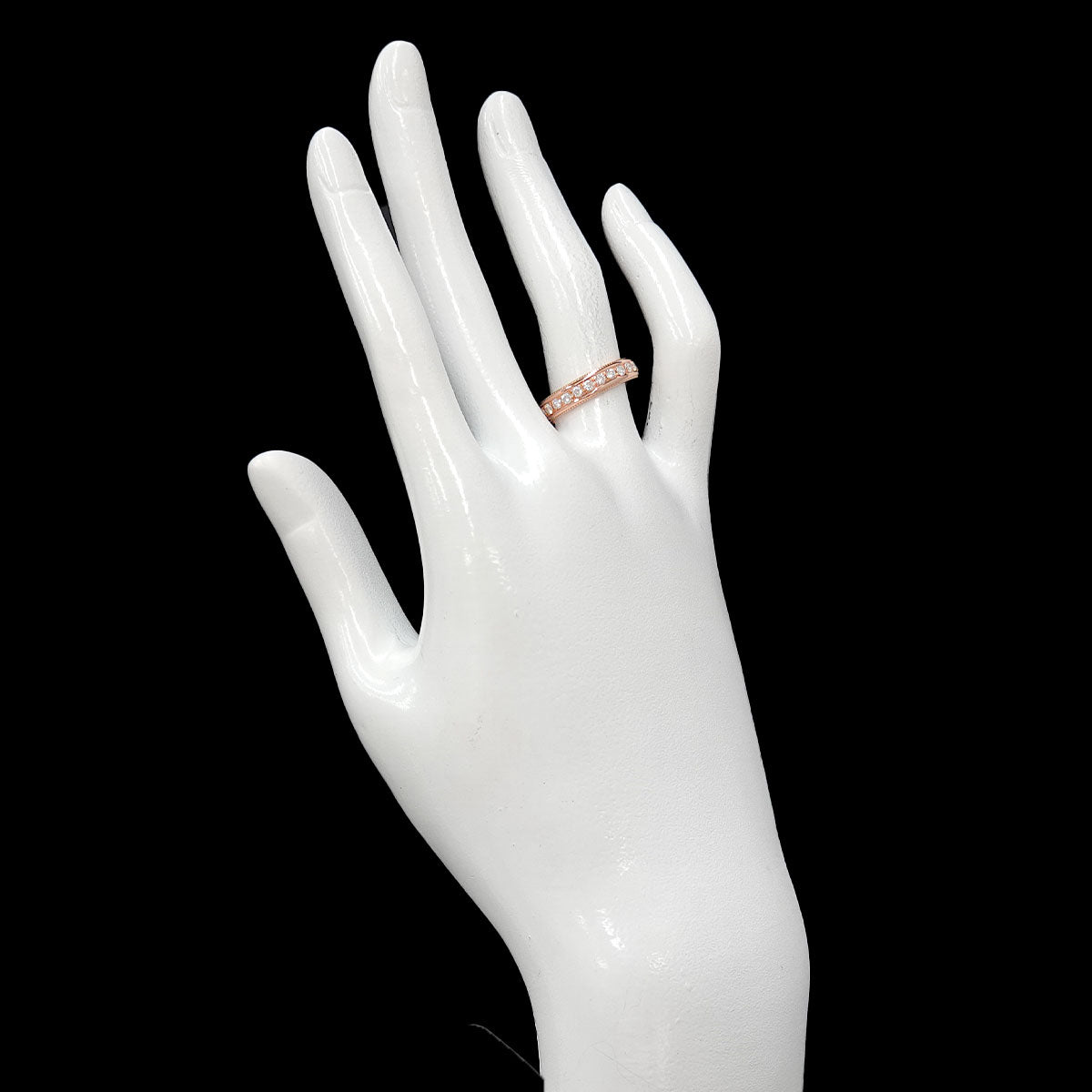 Diamond 0.68ct Ring 18K PG 750 Size5.5-5.75(US)