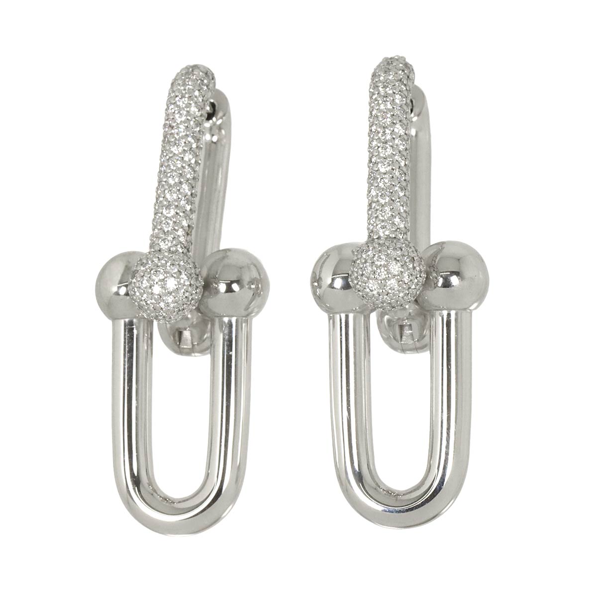 HardWear Diamond Earrings Pierced 18K White Gold 750