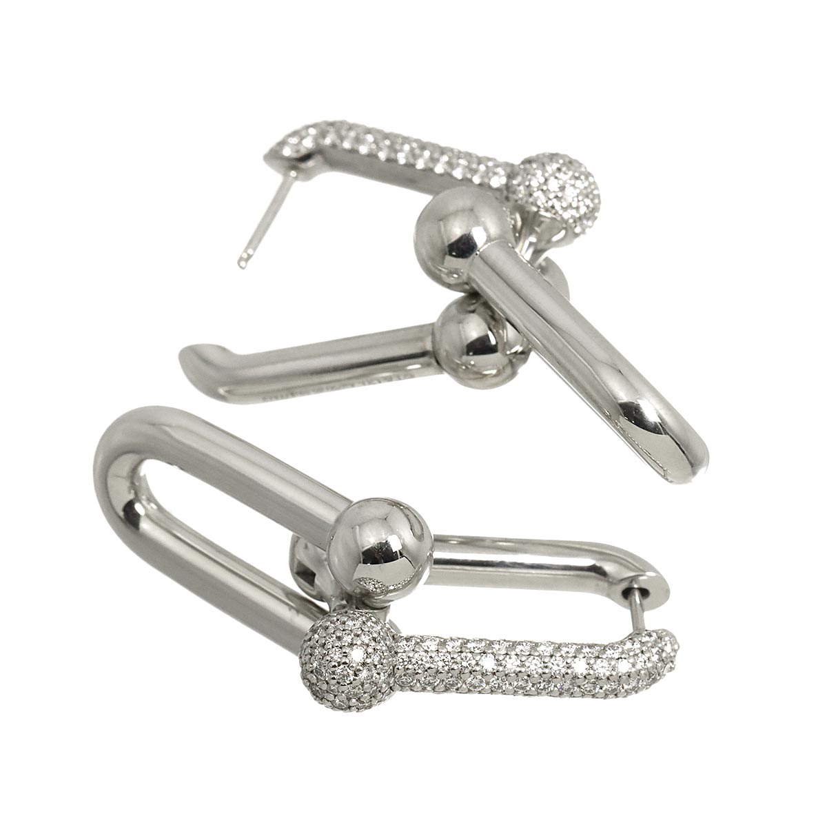 HardWear Diamond Earrings Pierced 18K White Gold 750
