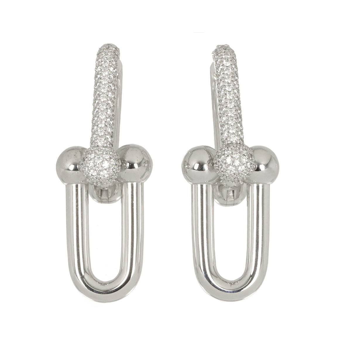 HardWear Diamond Earrings Pierced 18K White Gold 750