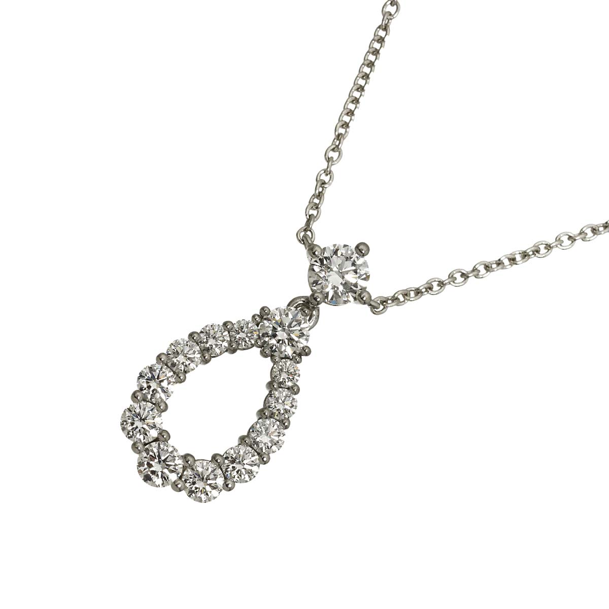 Loop Diamond Medium Necklace Pt