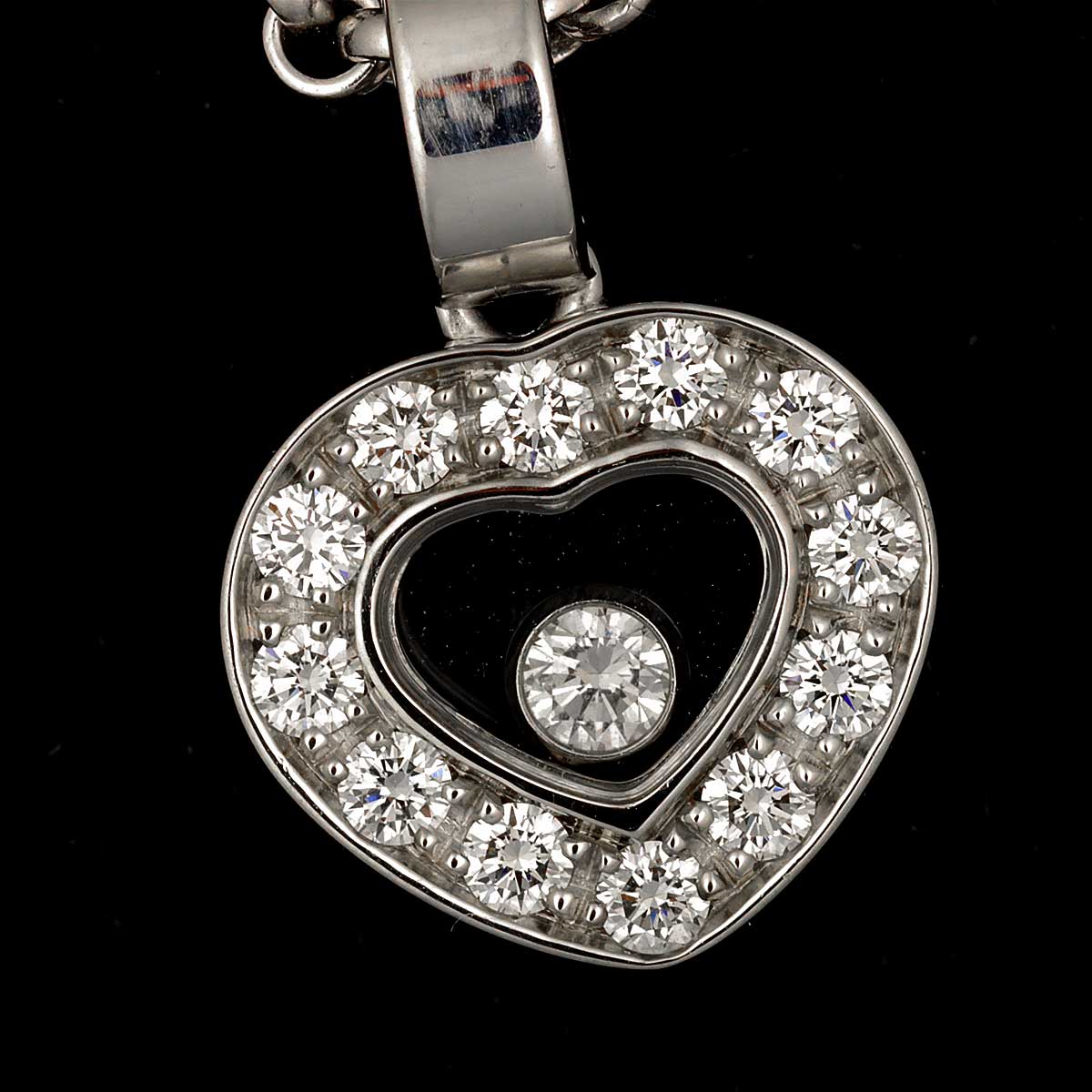 Happy Diamond Necklace 18K White Gold 750