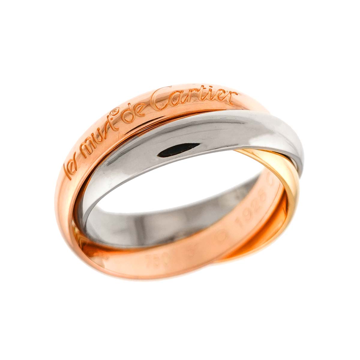Trinity MM Ring 18K YG WG PG 750 Size51 5.5-5.75(US)