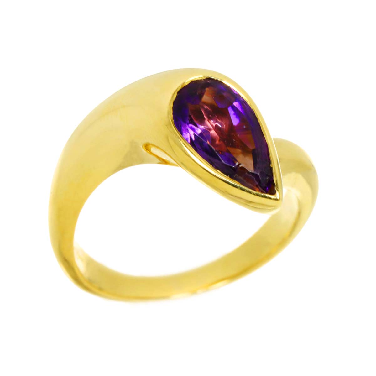 Amethyst Ring 18K YG 750 Size6.25-6.5(US)