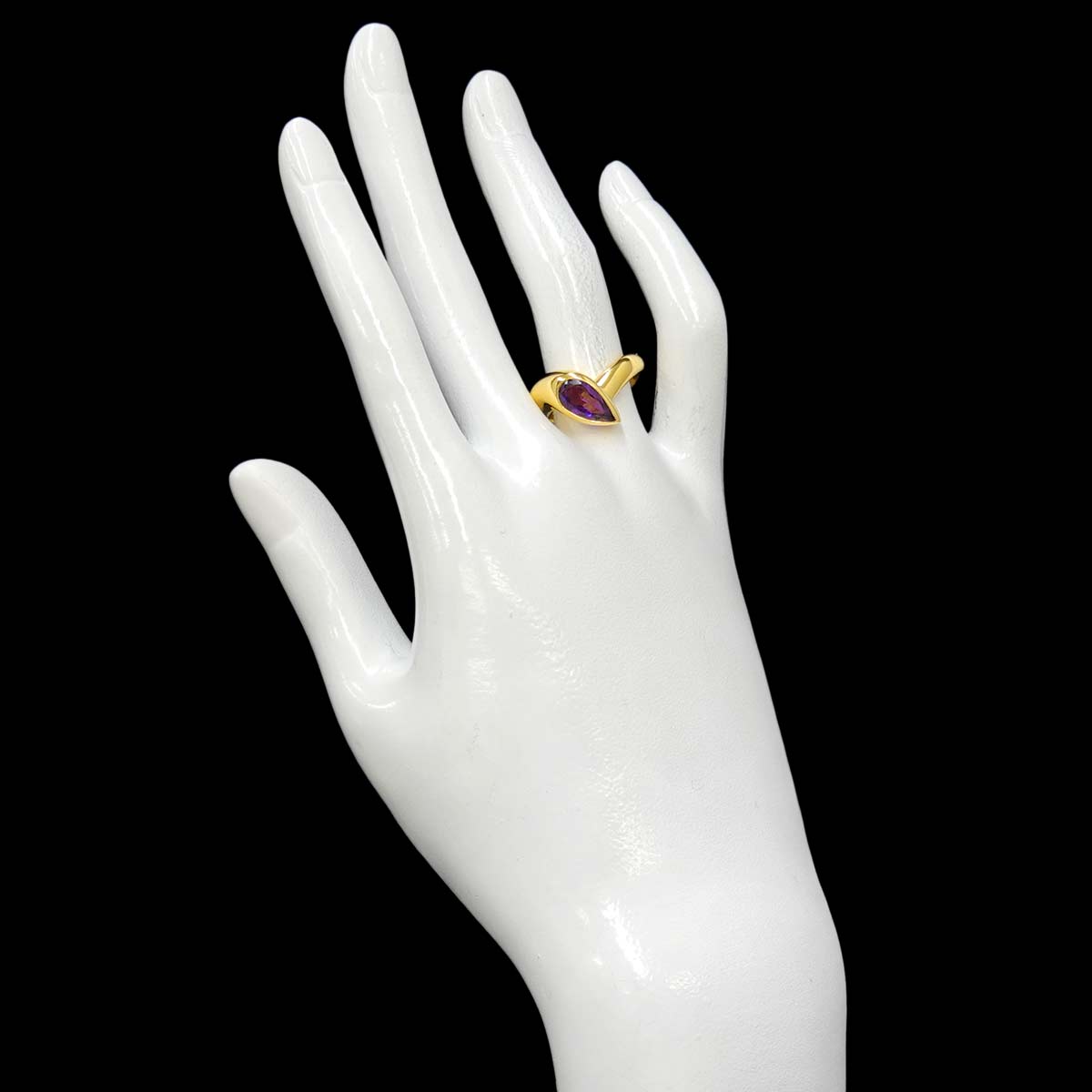 Amethyst Ring 18K YG 750 Size6.25-6.5(US)