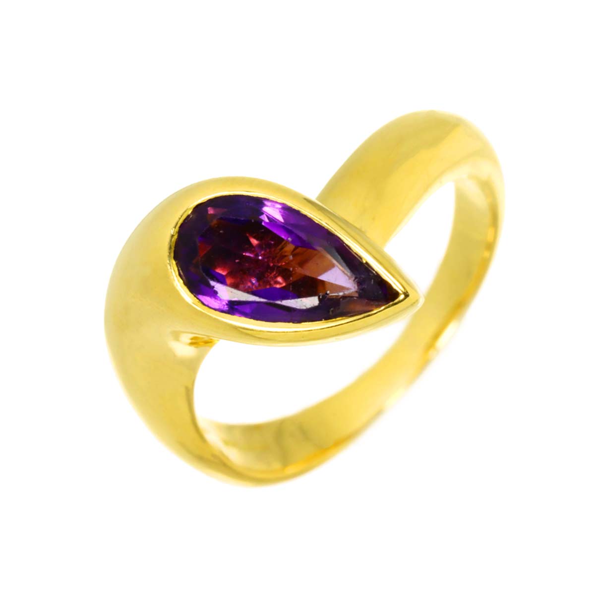 Amethyst Ring 18K YG 750 Size6.25-6.5(US)
