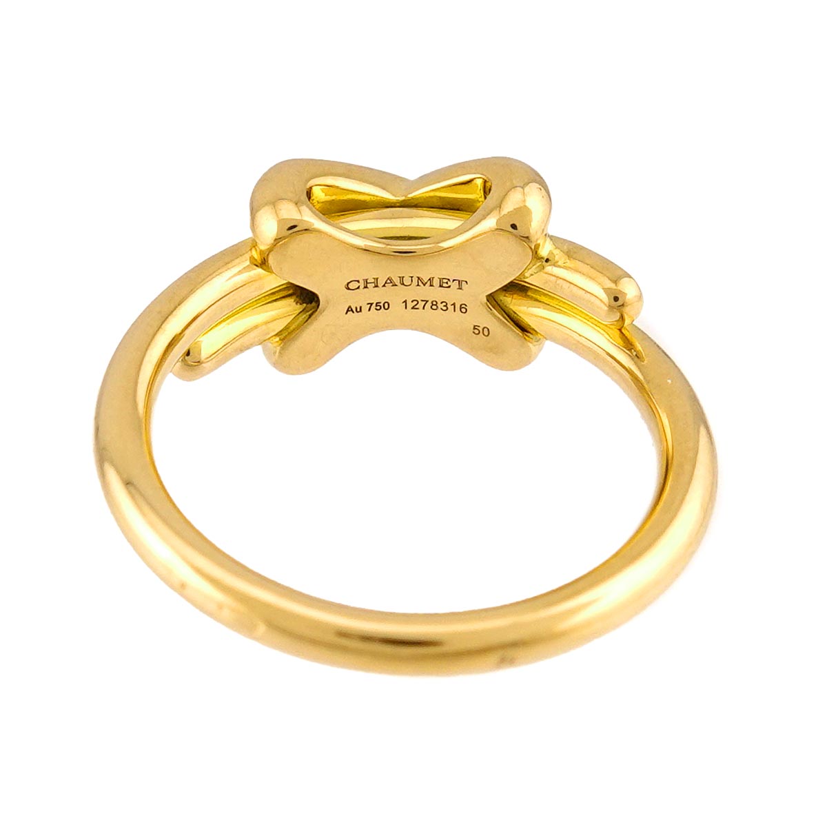 Jeux de Liens Diamond Ring 18K YG 750 size50 5.25(US)