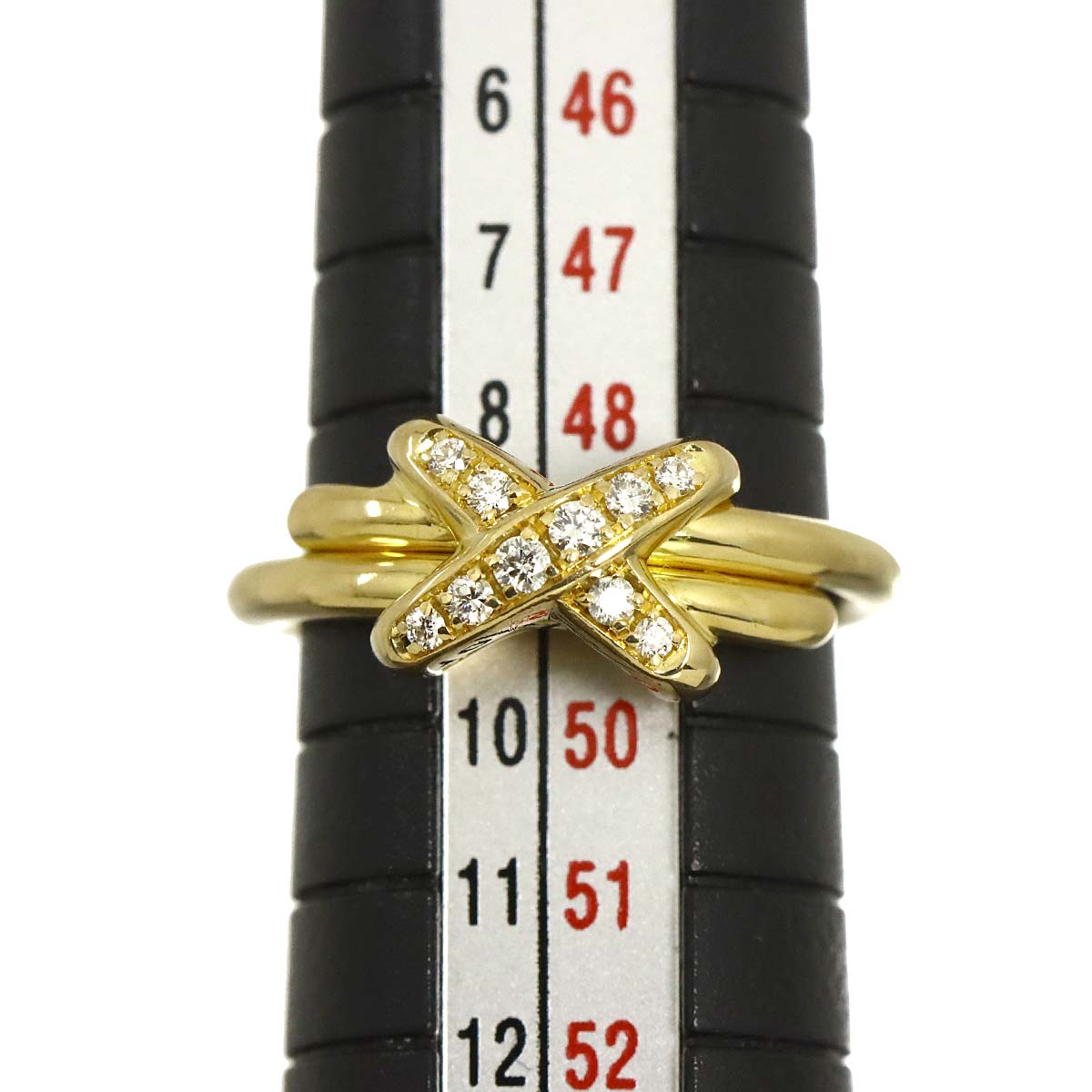 Jeux de Liens Diamond Ring 18K YG 750 size50 5.25(US)