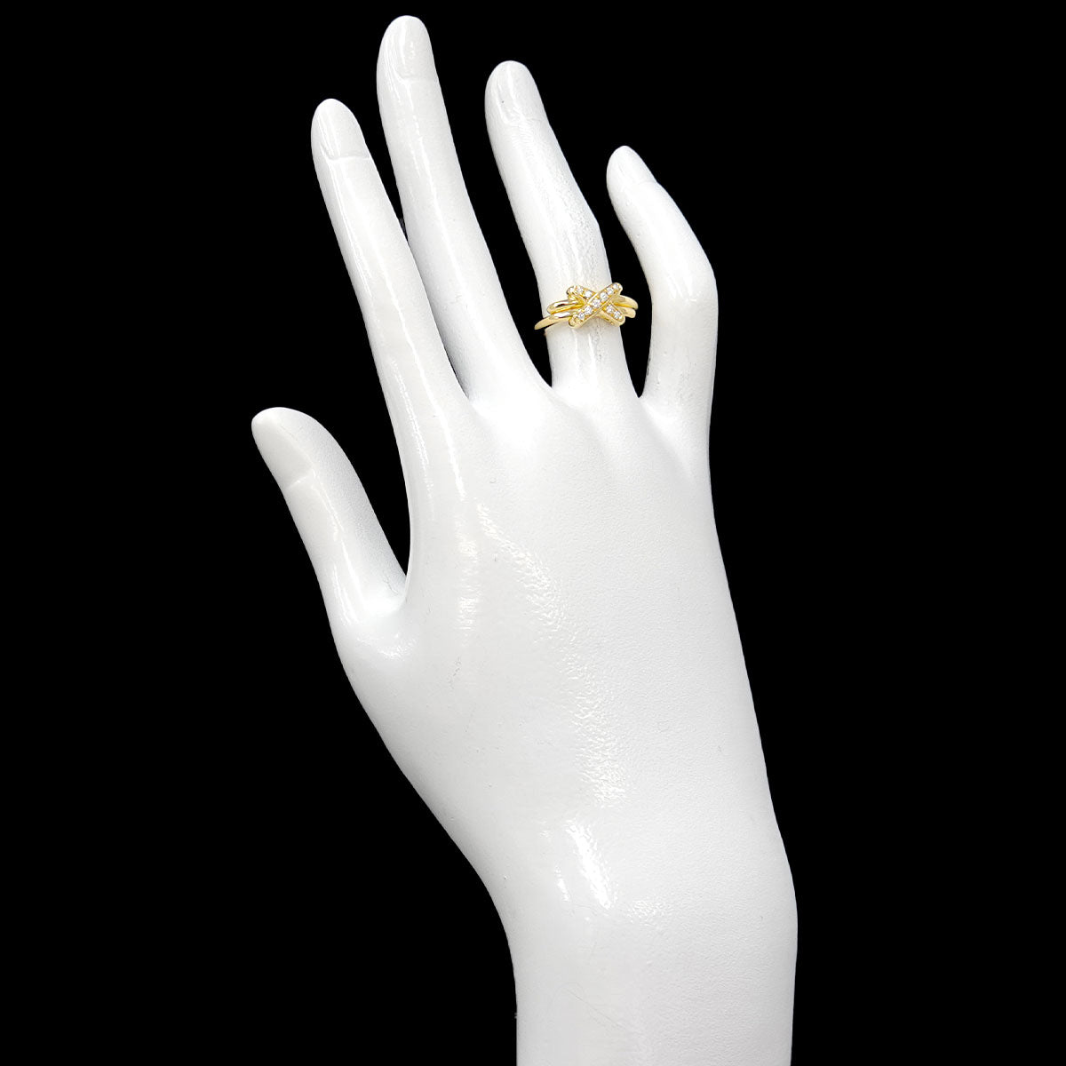 Jeux de Liens Diamond Ring 18K YG 750 size50 5.25(US)