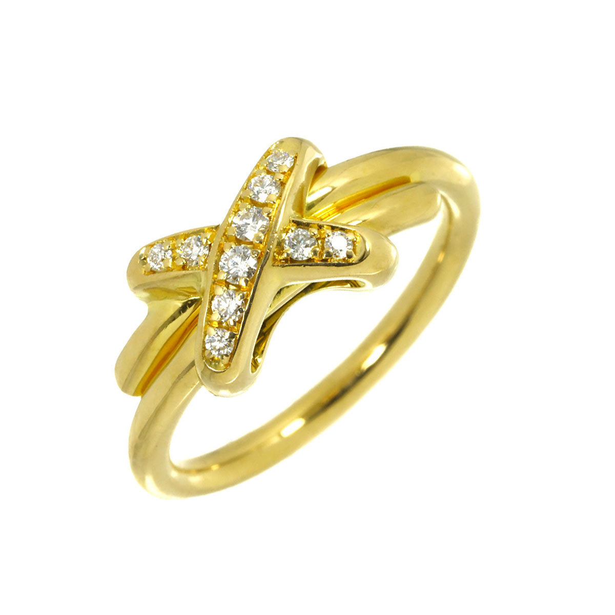 Jeux de Liens Diamond Ring 18K YG 750 size50 5.25(US)