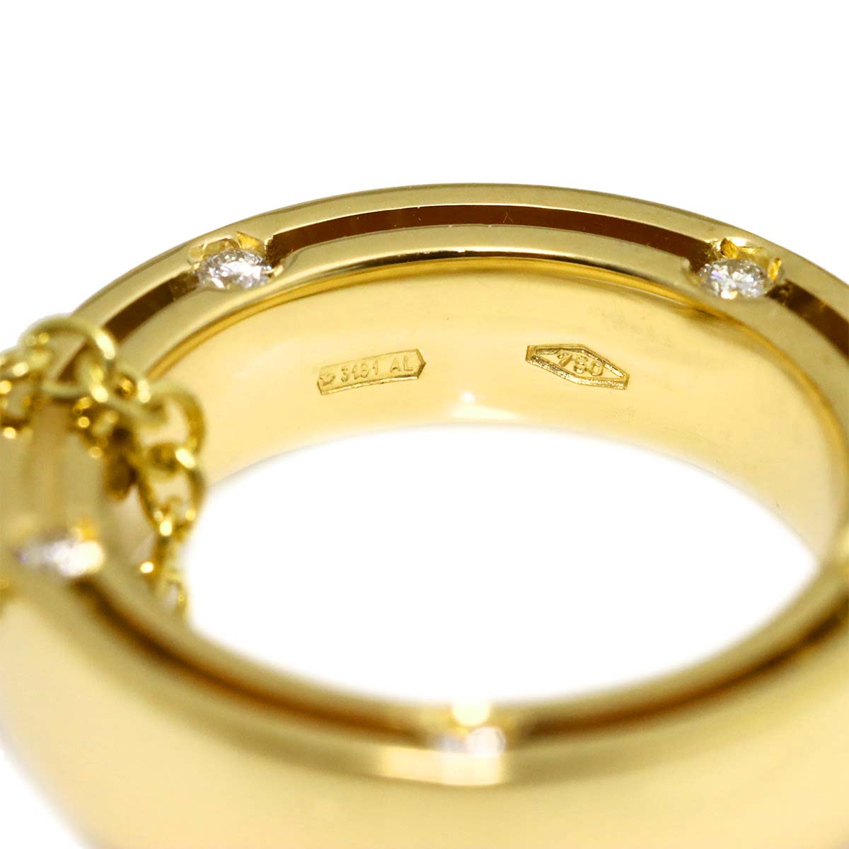 D-SIDE Diamond 10P Necklace 18K Yellow Gold 750