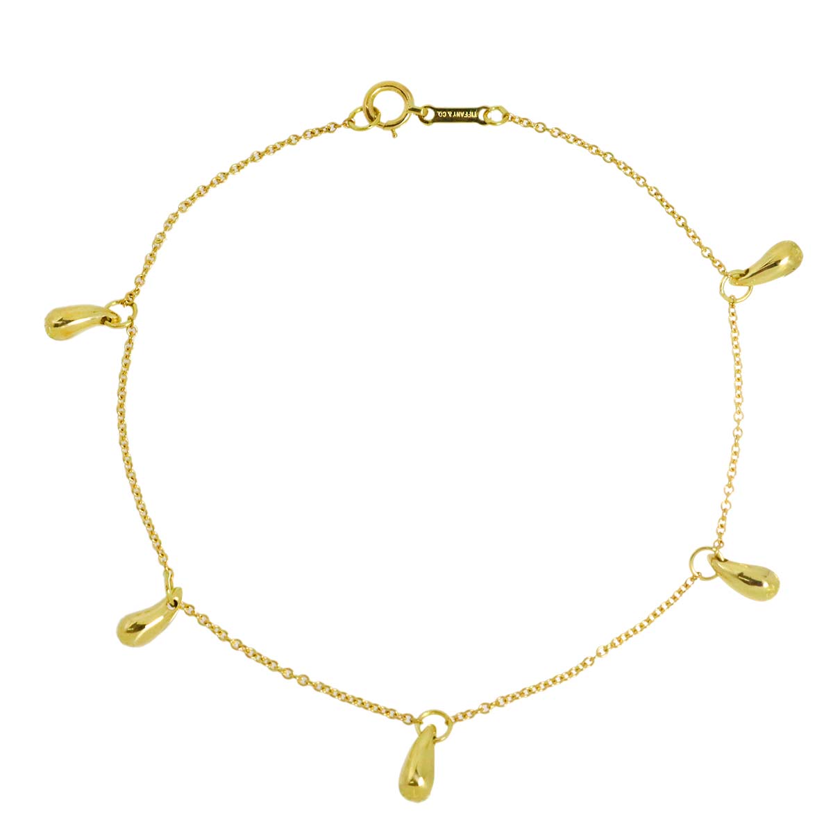 Teardrop 5P Bracelet 18K Yellow Gold 750