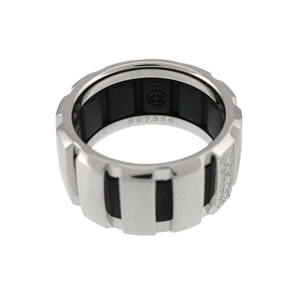 Classone Diamond Ring 18K K18 WG 750 Rubber Size52 5.5-5.75(US)