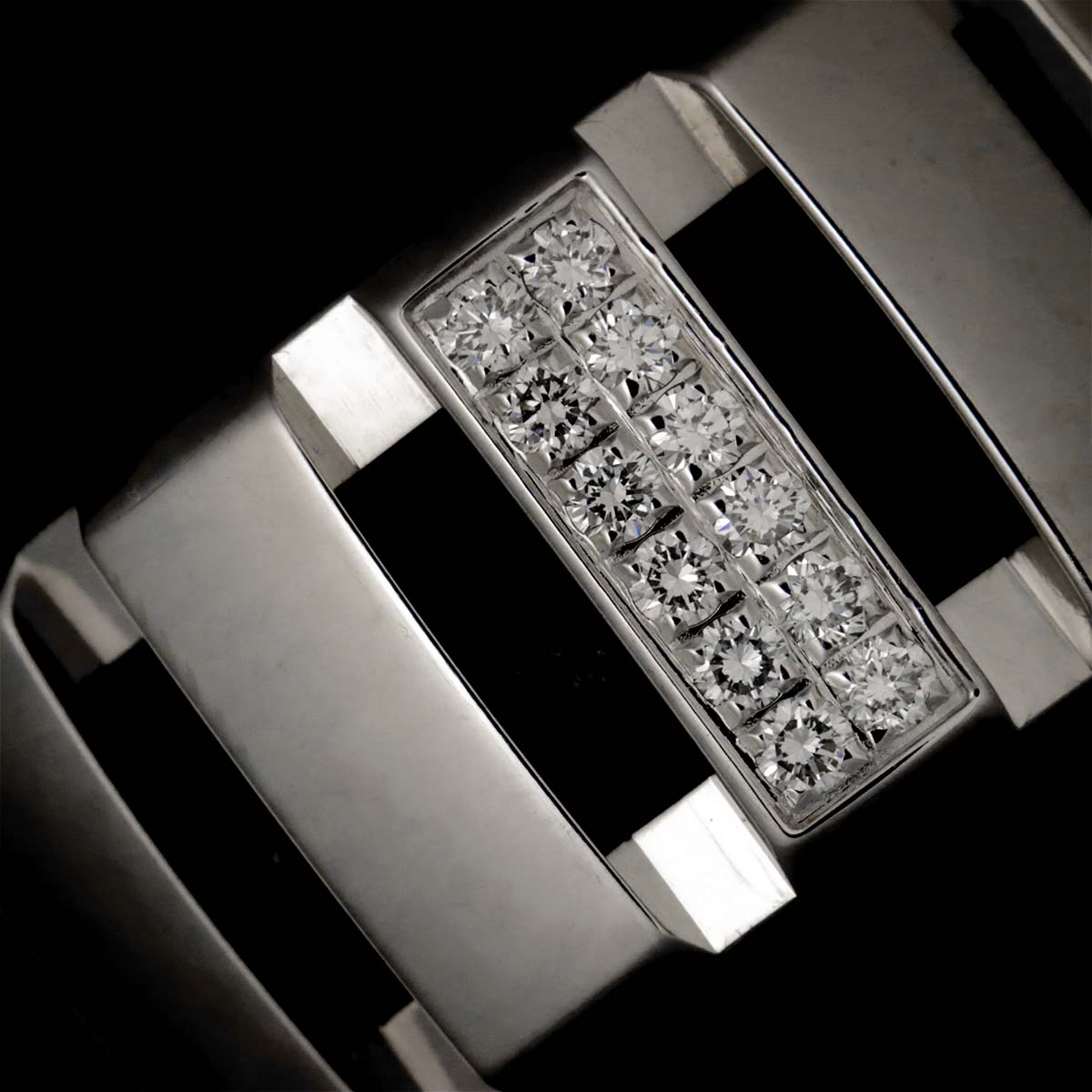 Classone Diamond Ring 18K K18 WG 750 Rubber Size52 5.5-5.75(US)
