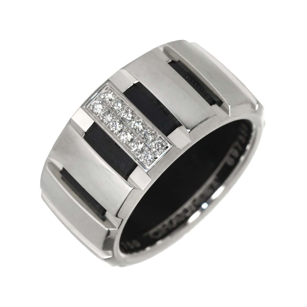 Classone Diamond Ring 18K K18 WG 750 Rubber Size52 5.5-5.75(US)