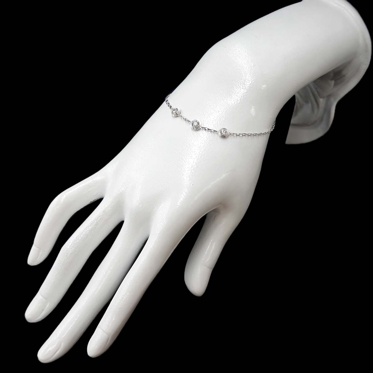 d Amour Diamond 3P Bracelet 18K White Gold 750