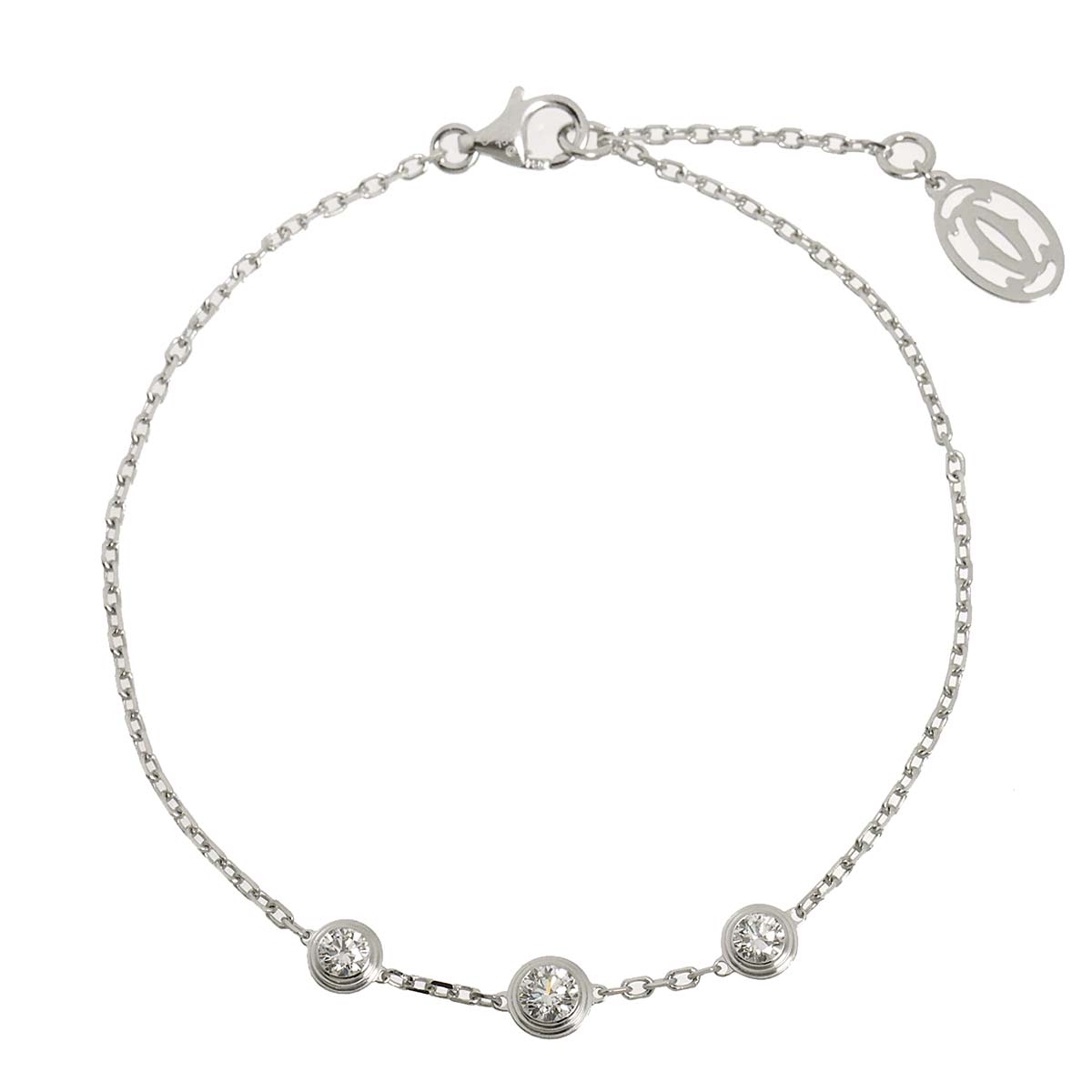 d Amour Diamond 3P Bracelet 18K White Gold 750