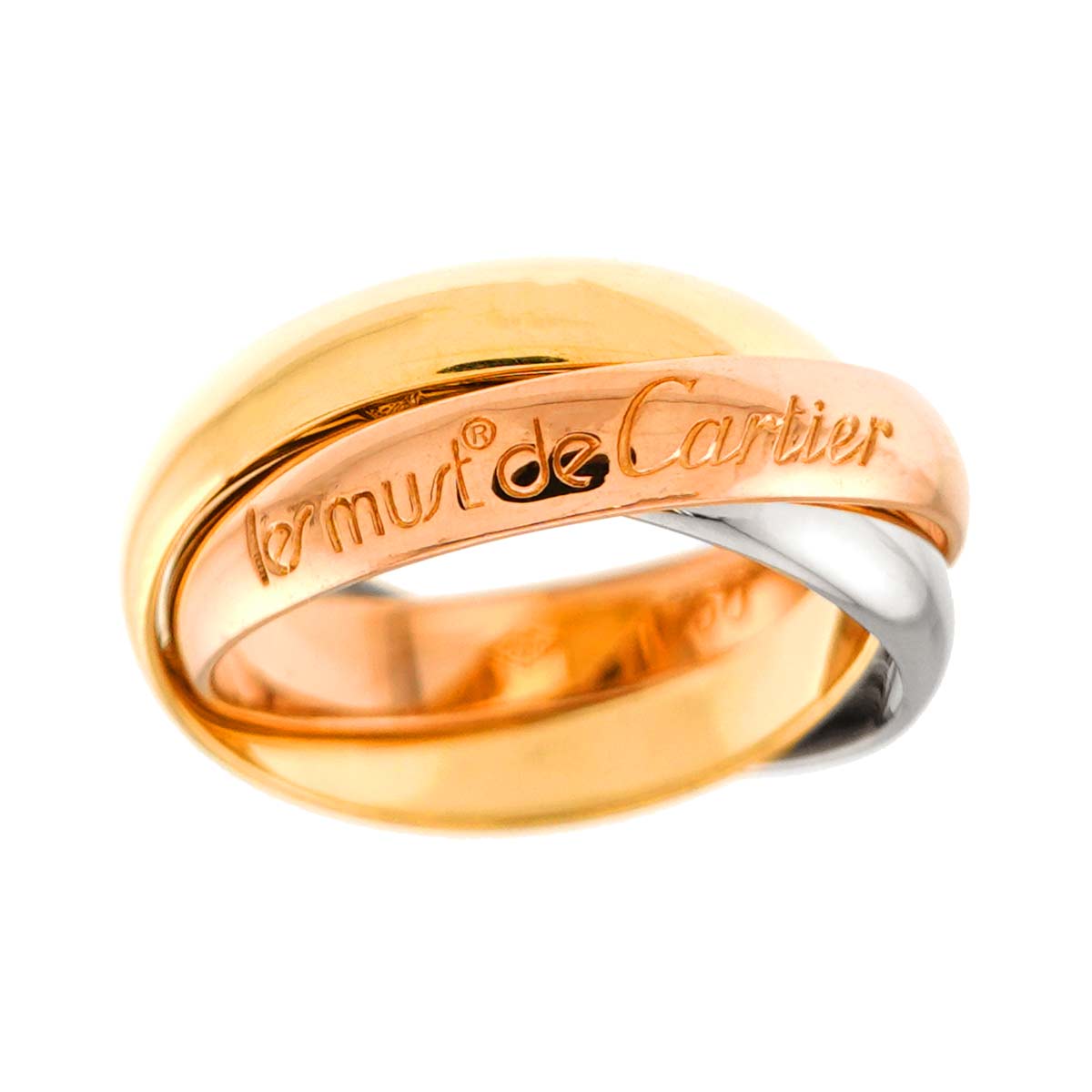 Trinity Ring 18K YG WG PG 750 Size49 4.75-5(US)
