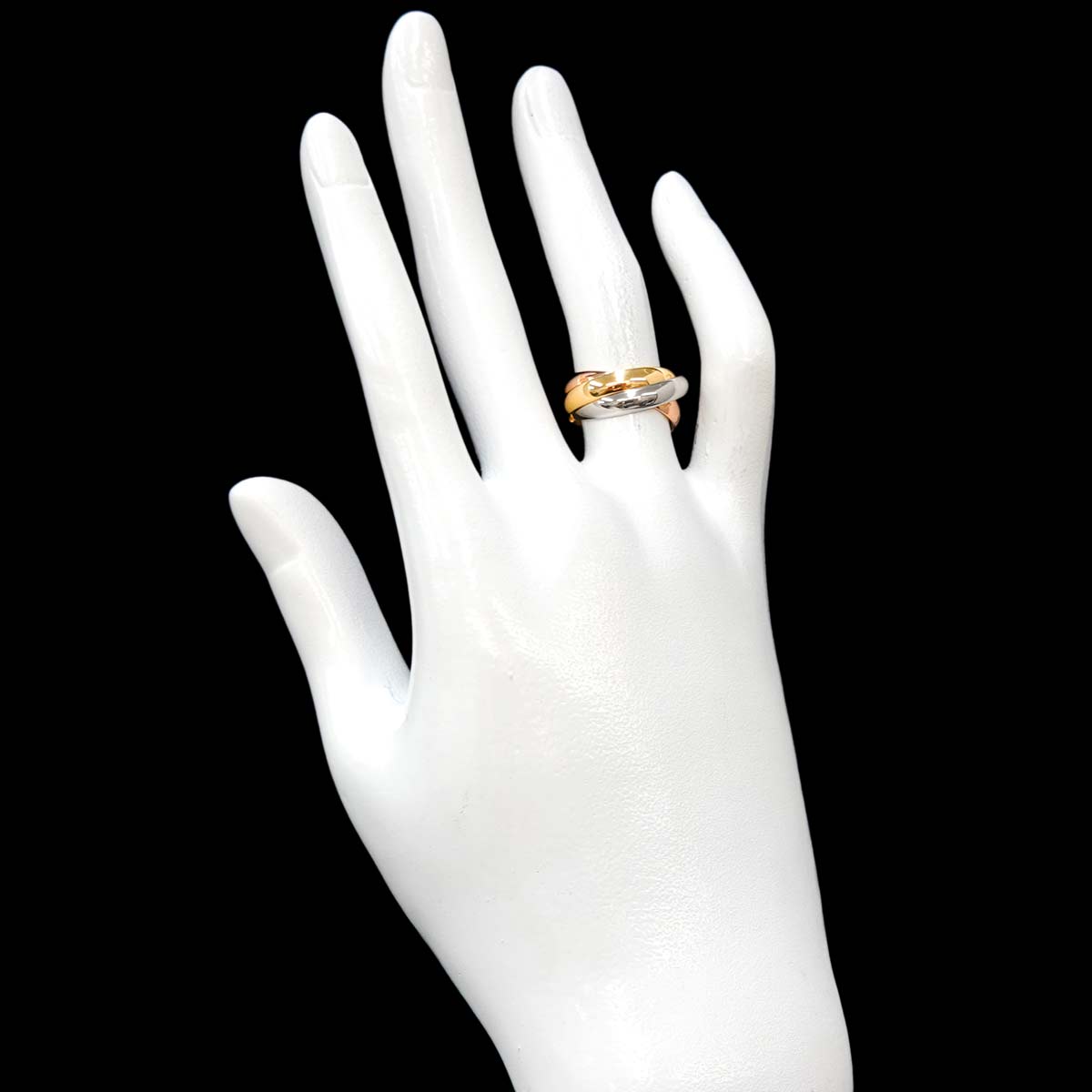 Trinity Ring 18K YG WG PG 750 Size49 4.75-5(US)