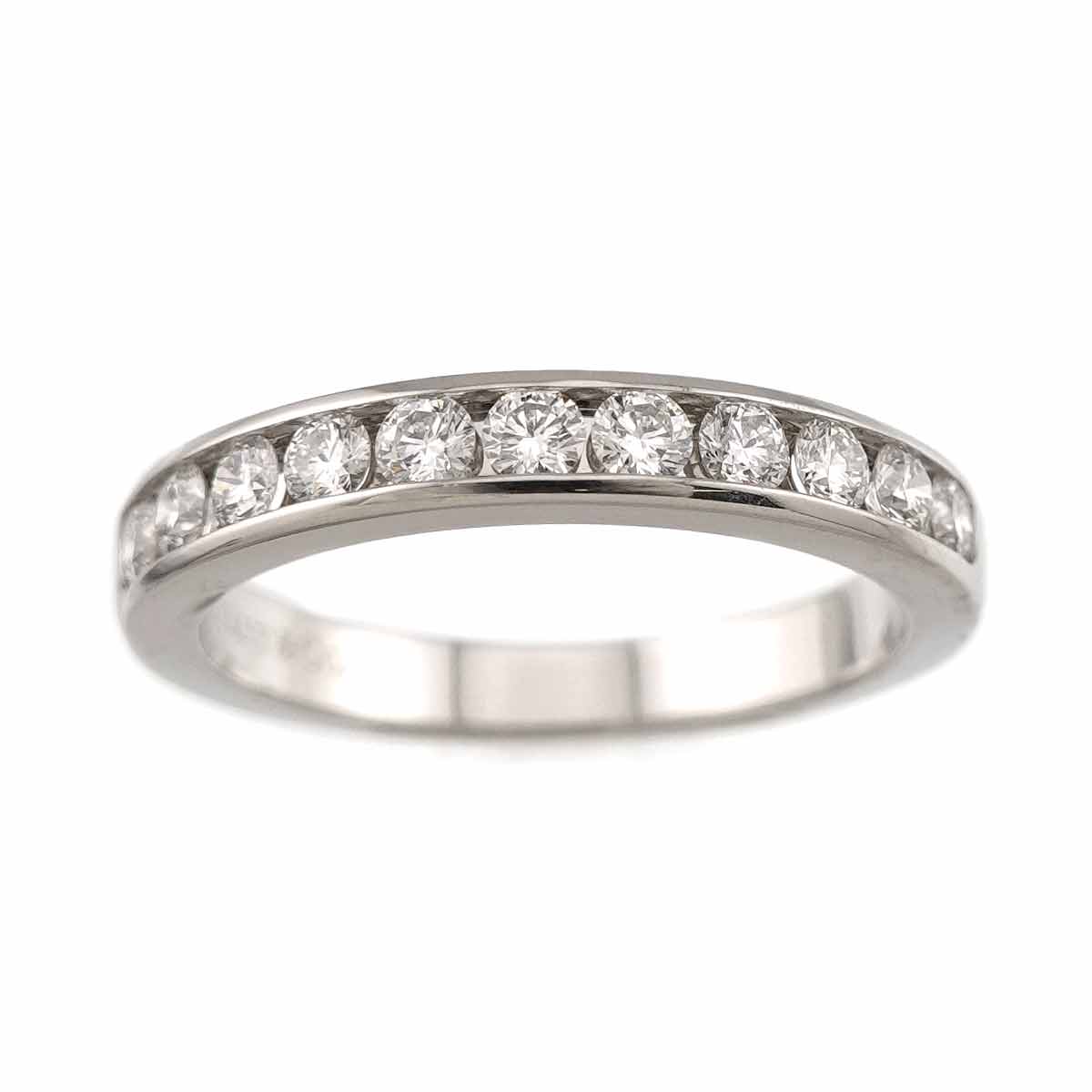 Half Diamond Ring Pt Platinum Size5.25(US)