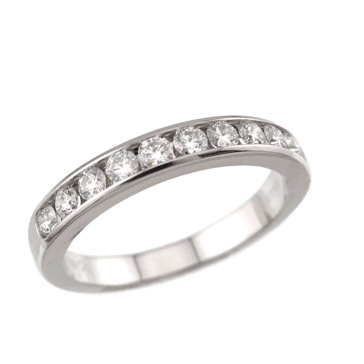 Half Diamond Ring Pt Platinum Size5.25(US)
