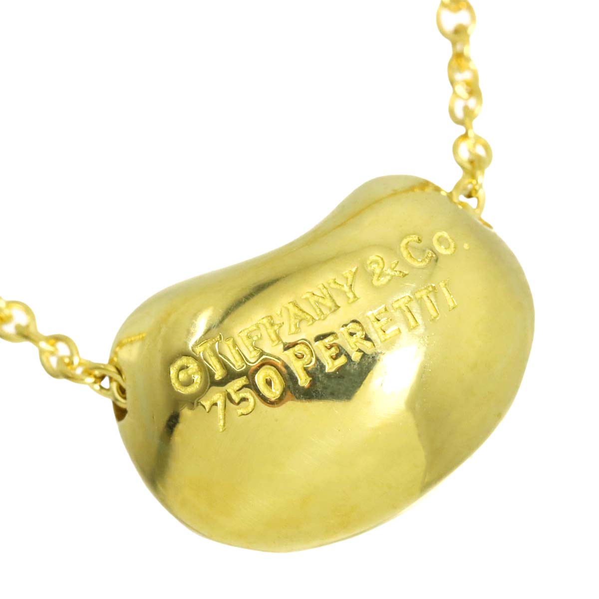 Bean Diamond Necklace 18K Yellow Gold 750