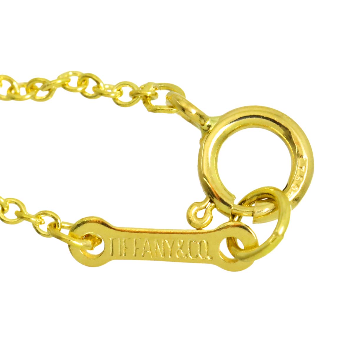 Bean Diamond Necklace 18K Yellow Gold 750