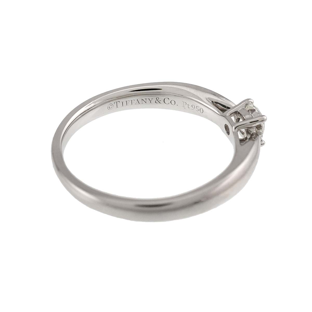 Diamond 0.18ct H/VS2/3EX Ring Pt Platinum Size4(US)