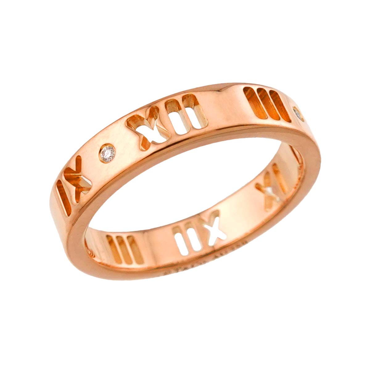 Atlas Ring Diamond 18K PG Pink Gold 750 Size4-4.75(US)