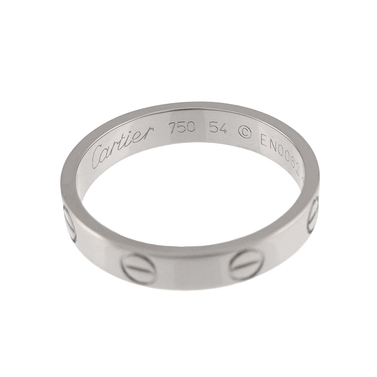 Mini Love Ring 18K White Gold 750 size54 6.75(US)