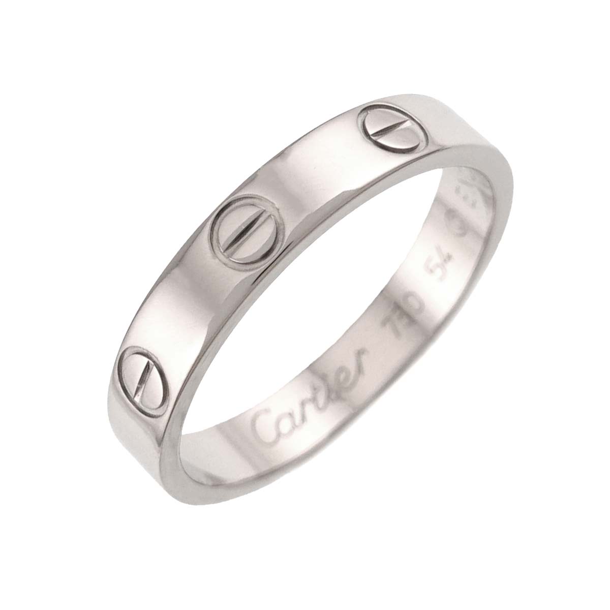Mini Love Ring 18K White Gold 750 size54 6.75(US)