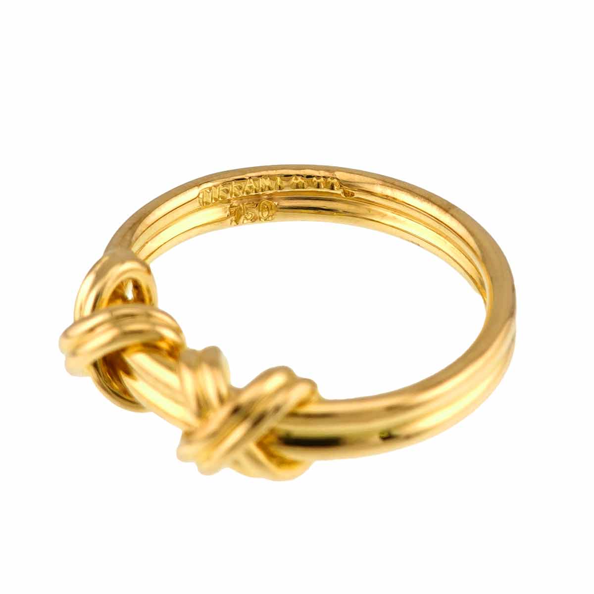 Signature Ring 18K Yellow Gold 750 size4-4.5(US)