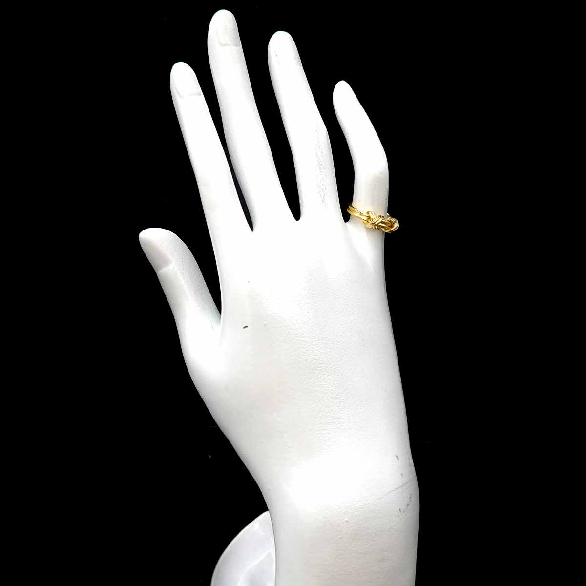 Signature Ring 18K Yellow Gold 750 size4-4.5(US)